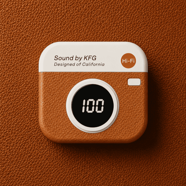 KFG Portable Bluetooth Speaker Compact portable Bluetooth speaker with digital display and Hi-Fi sound.