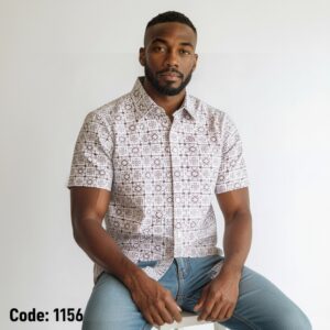 code-1156 (AI Fashion Models) দেশীয় প্রিমিয়াম প্রিন্টেড স্লাব কটন হাফ শার্ট